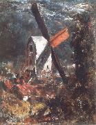 John Constable A windmill near Brighton oil painting